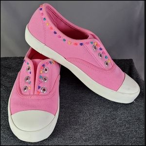 Mini Boden pink canvas sneakers size 2